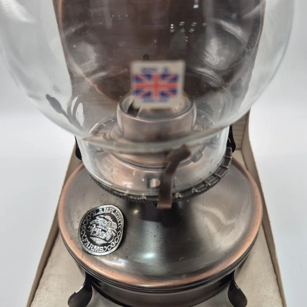 Vintage Lamplight Farms Oil Lamp Wall Mounted  New In Box Clear Glass
